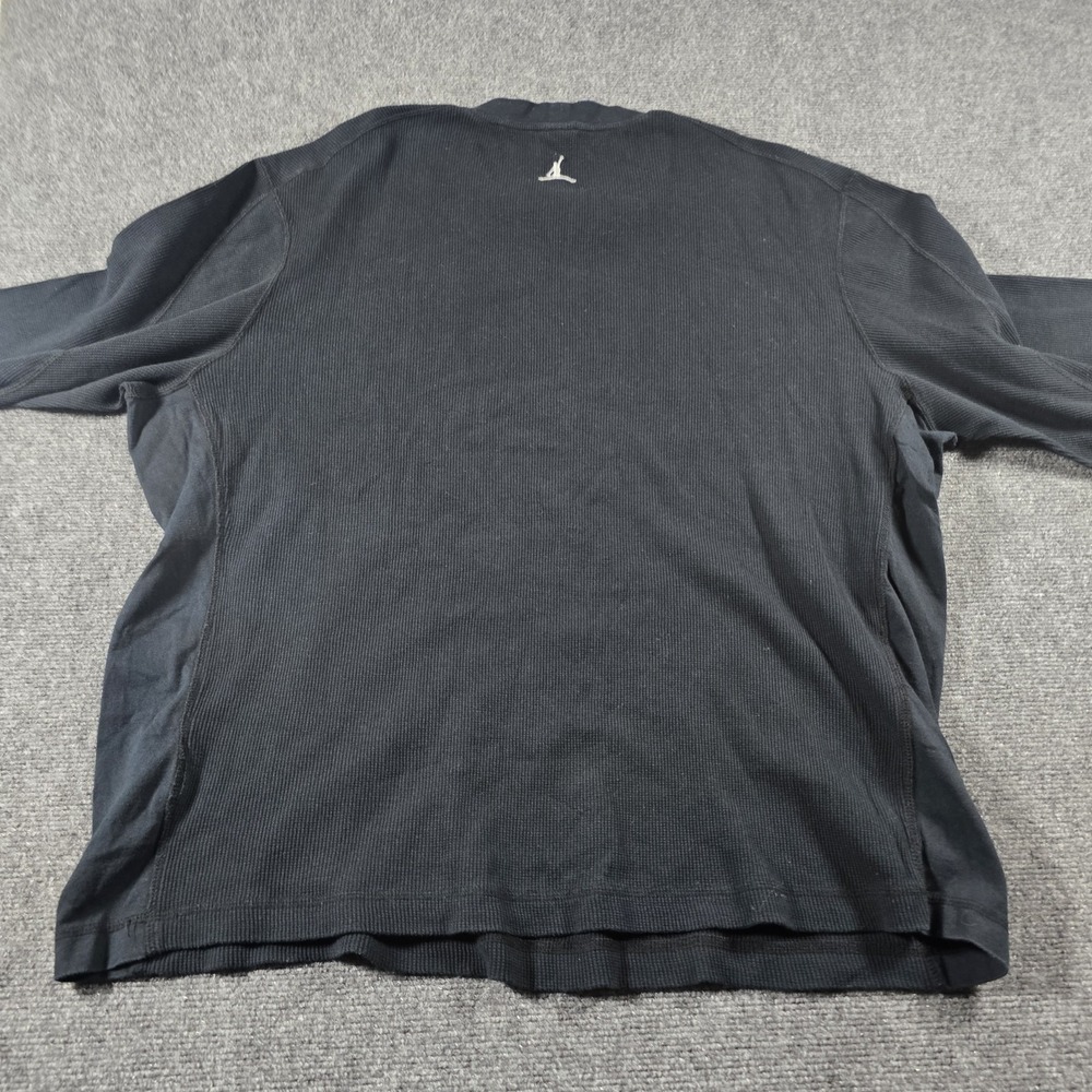 Jordan Thermal Waffle Knit Shirt Mens 3XL Black Long Sleeve Crewneck Y2K Retro - Picture 5 of 12